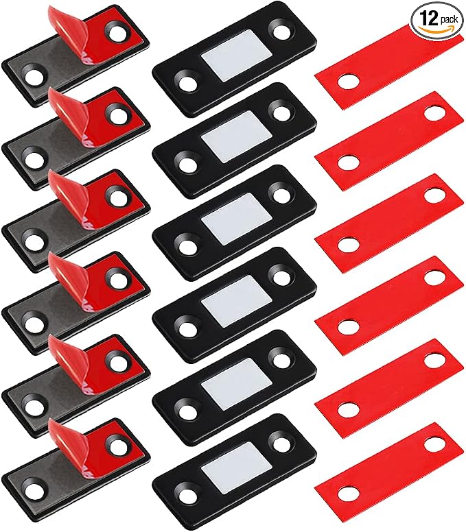 Cabinet Magnetic Catch 6 Pack Ultra Thin Cabinet Door Magnets Stick on Drawer Magnets Cabinet Latch Magnetic Closures for Cabinets Kitchen Closet Door Closing Magnetic Door Catch Closer